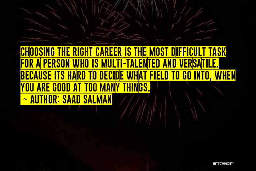 Talented Person Quotes By Saad Salman