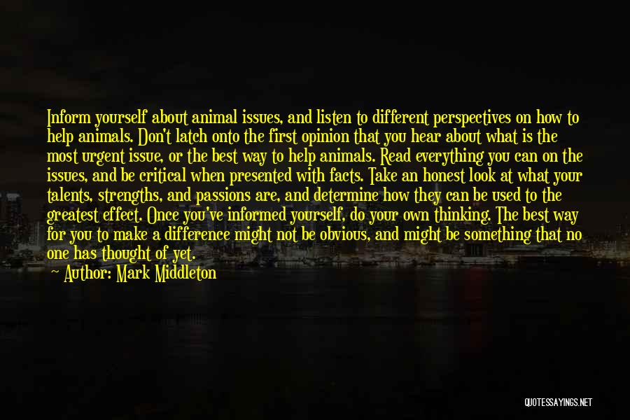 Talents And Strengths Quotes By Mark Middleton