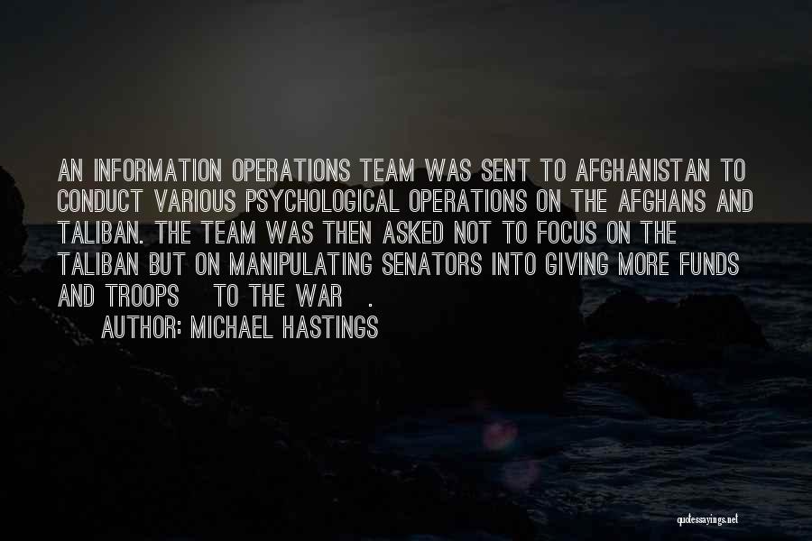 Taliban Afghanistan Quotes By Michael Hastings