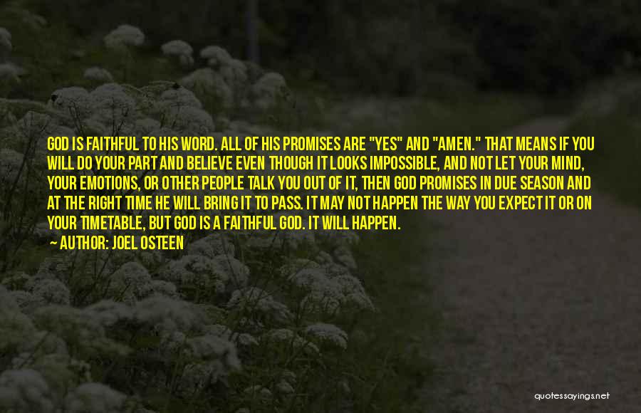 Talk Amen Quotes By Joel Osteen