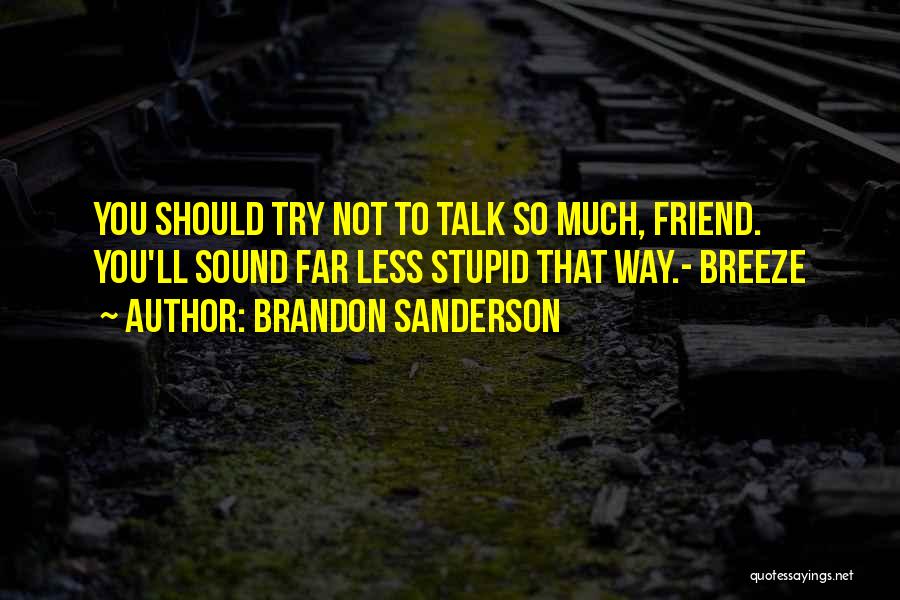 Talk Less Quotes By Brandon Sanderson