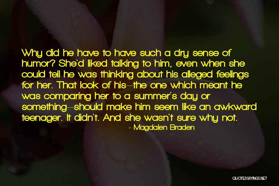 Talking About Feelings Quotes By Magdalen Braden Talking About Feelings Quotes By Magdalen Braden
