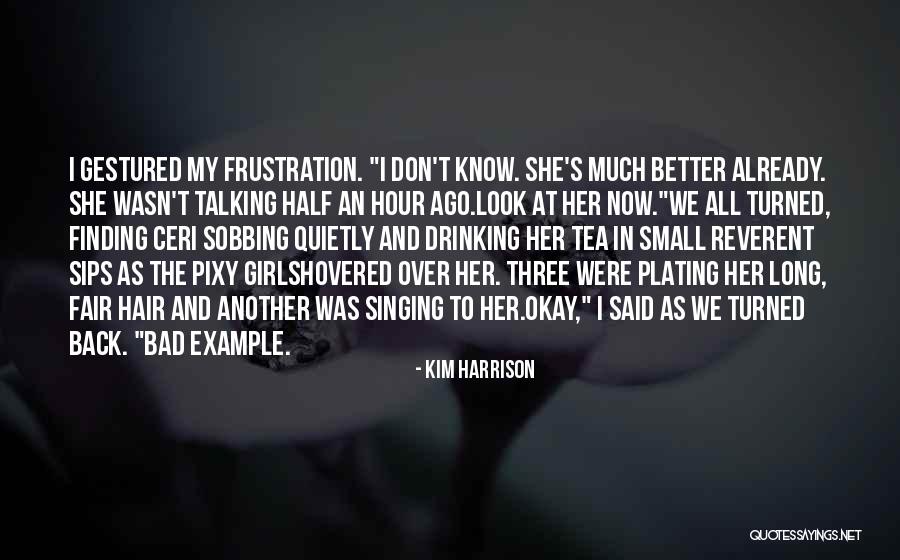 Talking Quietly Quotes By Kim Harrison Talking Quietly Quotes By Kim Harrison