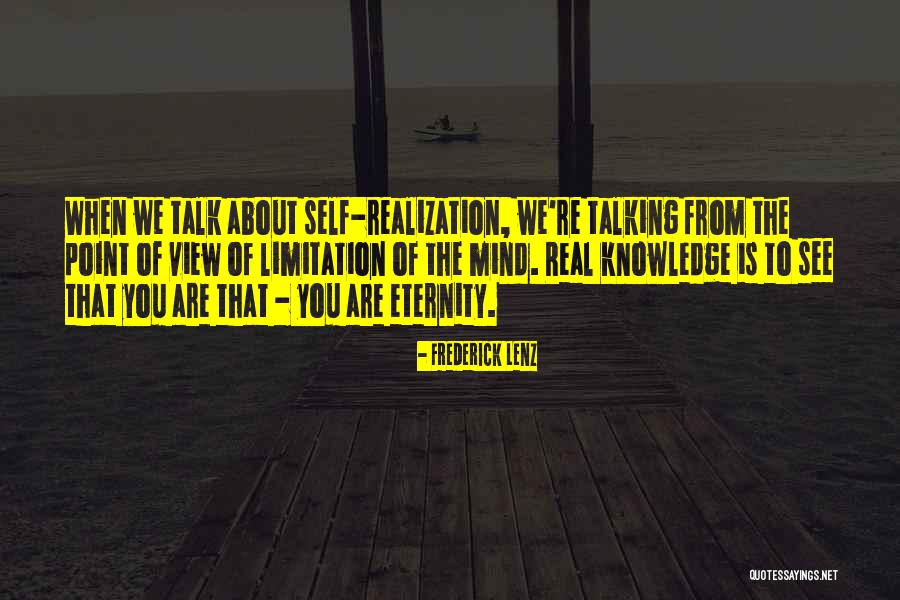 Talking To Self Quotes By Frederick Lenz