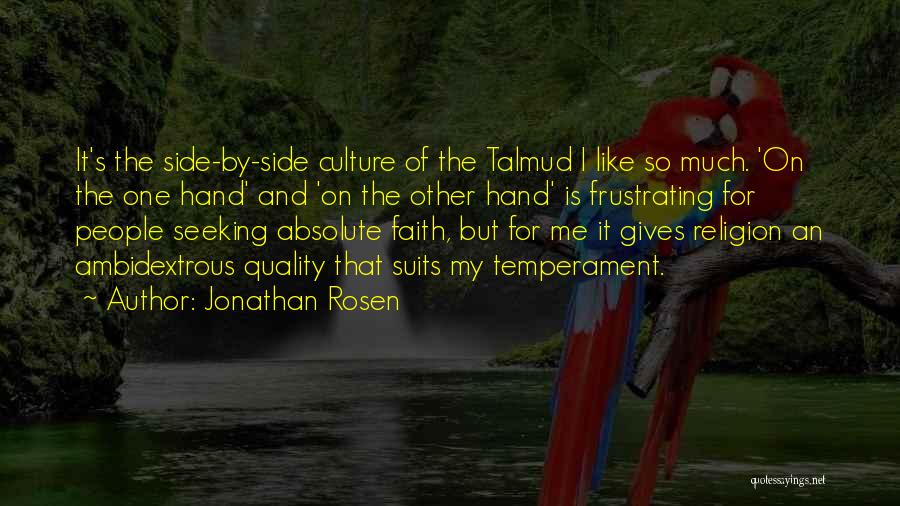 Talmud Quotes By Jonathan Rosen