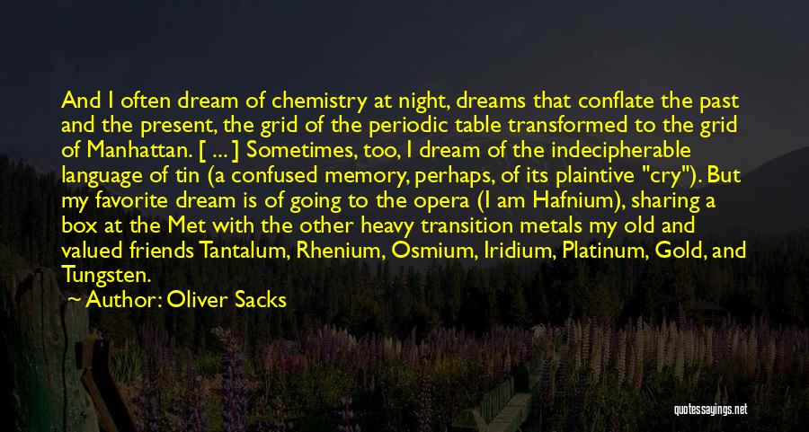 Tantalum Quotes By Oliver Sacks