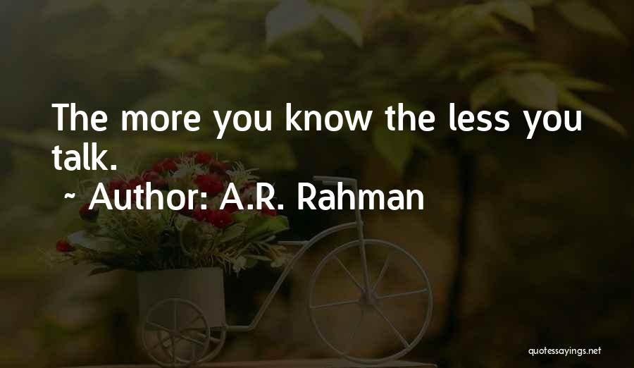 Tao The Ching Quotes By A.R. Rahman