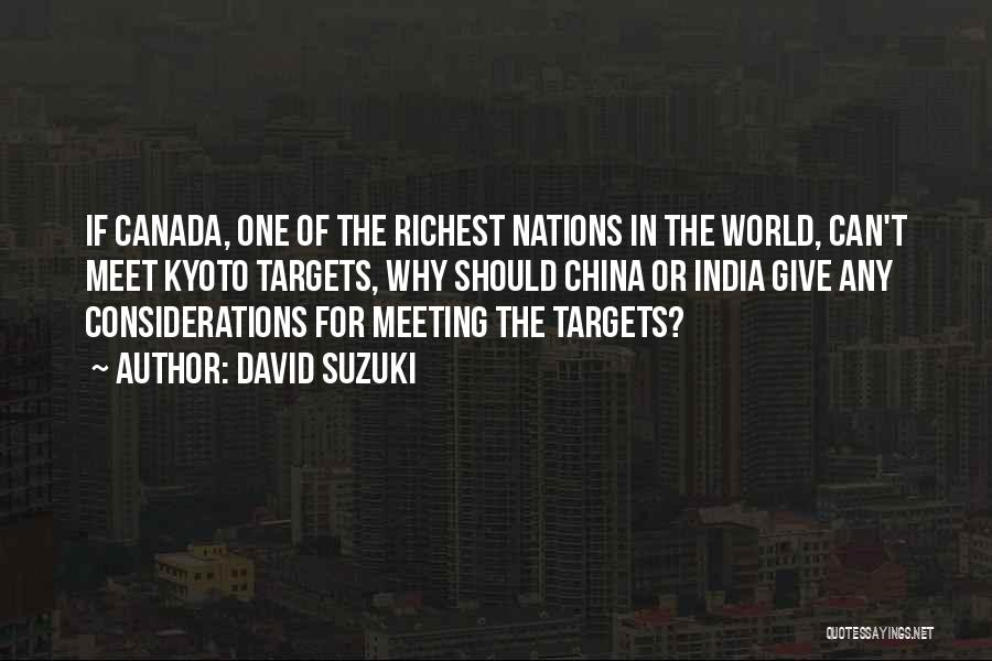 Targets Quotes By David Suzuki