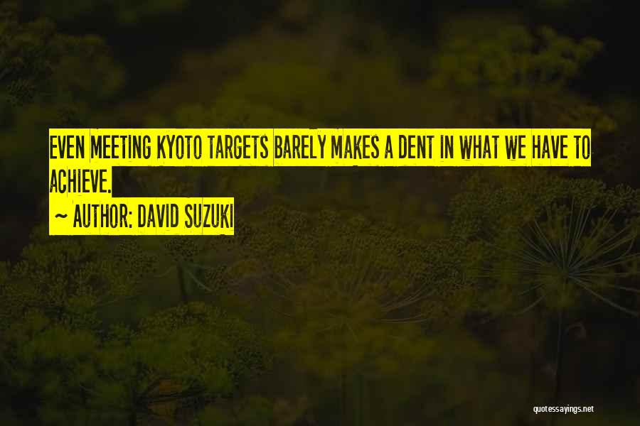 Targets Quotes By David Suzuki
