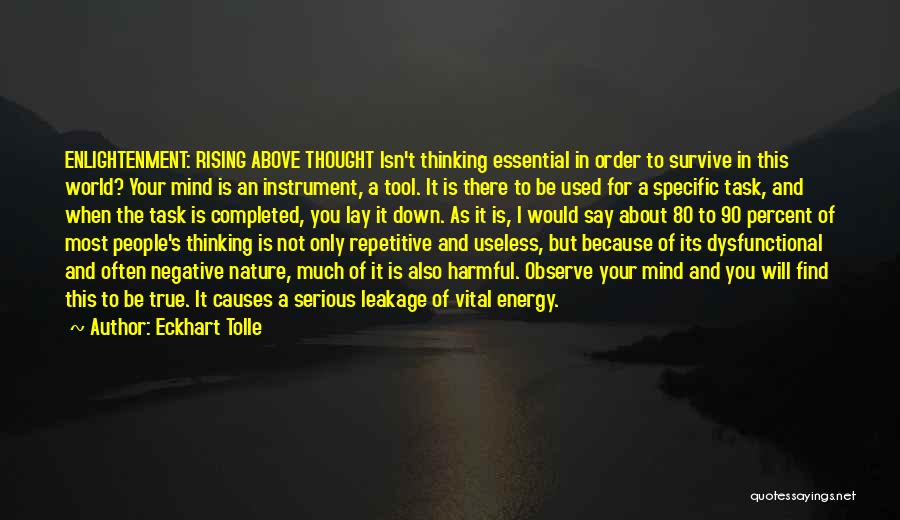 Task Completed Quotes By Eckhart Tolle