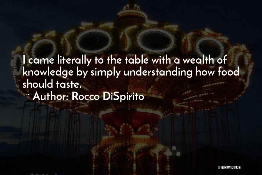 Taste Food Quotes By Rocco DiSpirito