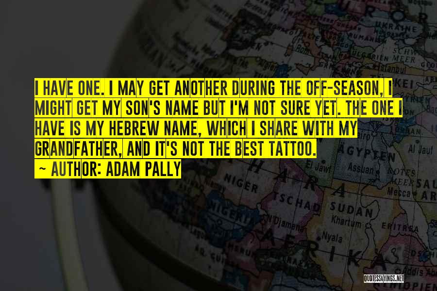 Tattoo My Name On You Quotes By Adam Pally