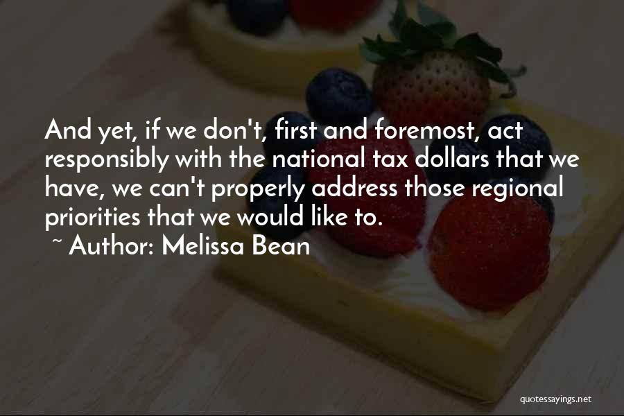 Tax Act Quotes By Melissa Bean