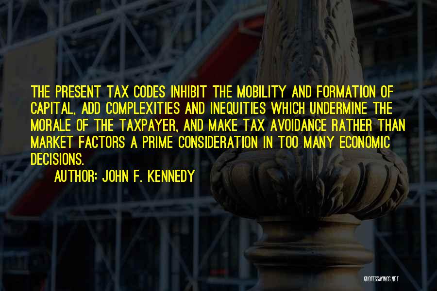 Tax Avoidance Quotes By John F. Kennedy