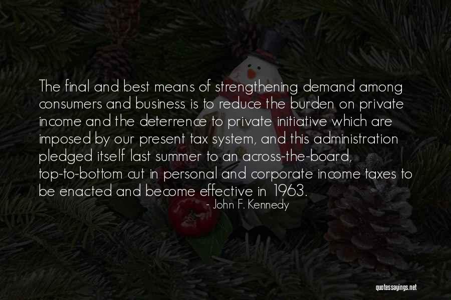 Tax Cut Quotes By John F. Kennedy Tax Cut Quotes By John F. Kennedy
