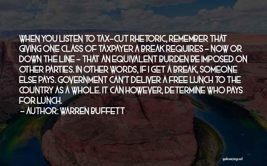 Tax Cut Quotes By Warren Buffett