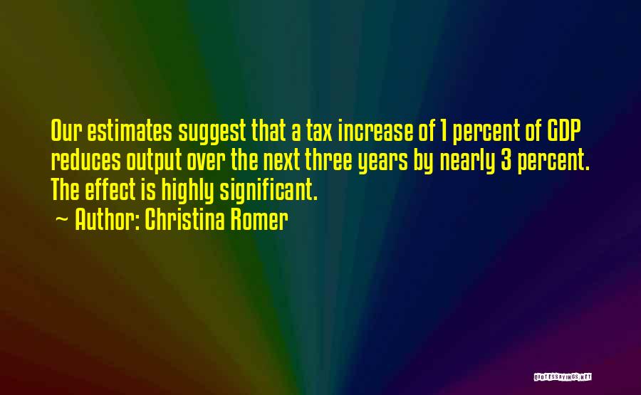 Tax Increase Quotes By Christina Romer