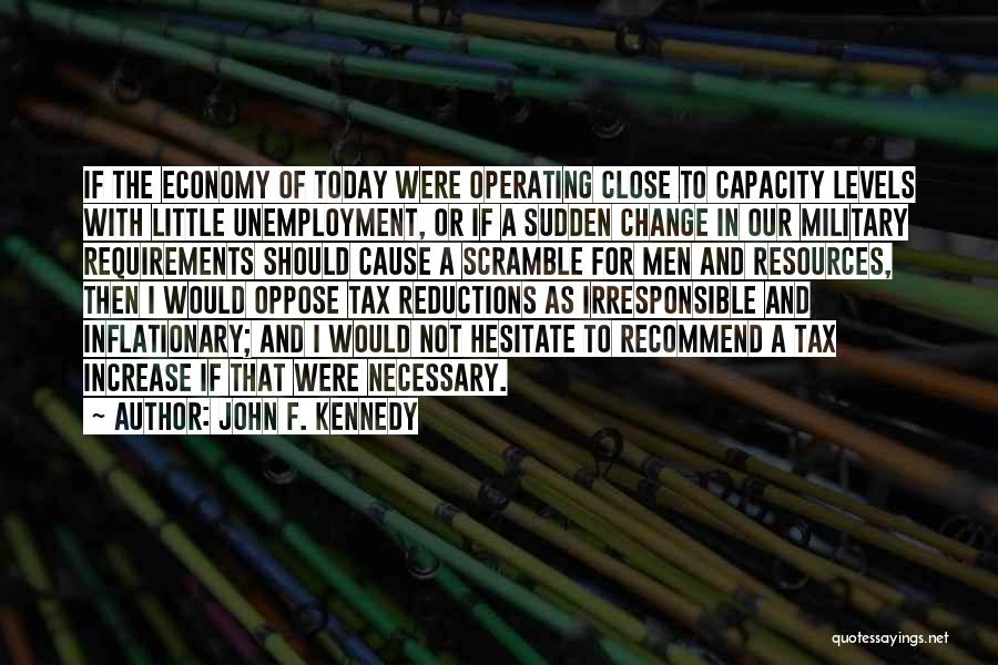 Tax Increase Quotes By John F. Kennedy