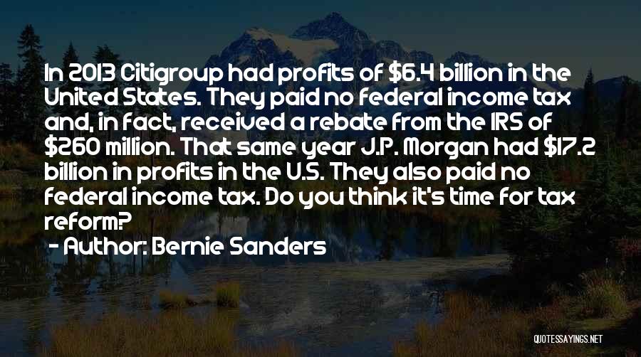 Tax Reform Quotes By Bernie Sanders