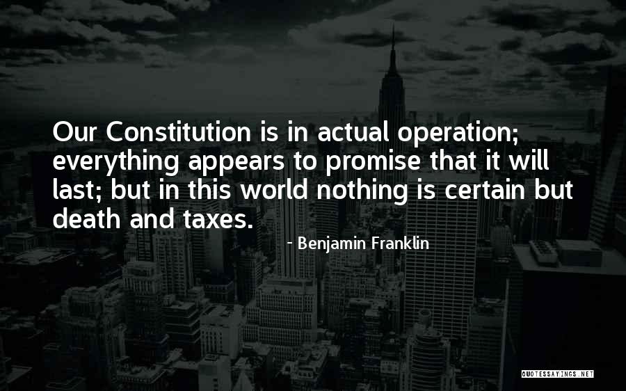 Taxes And Death Quotes By Benjamin Franklin