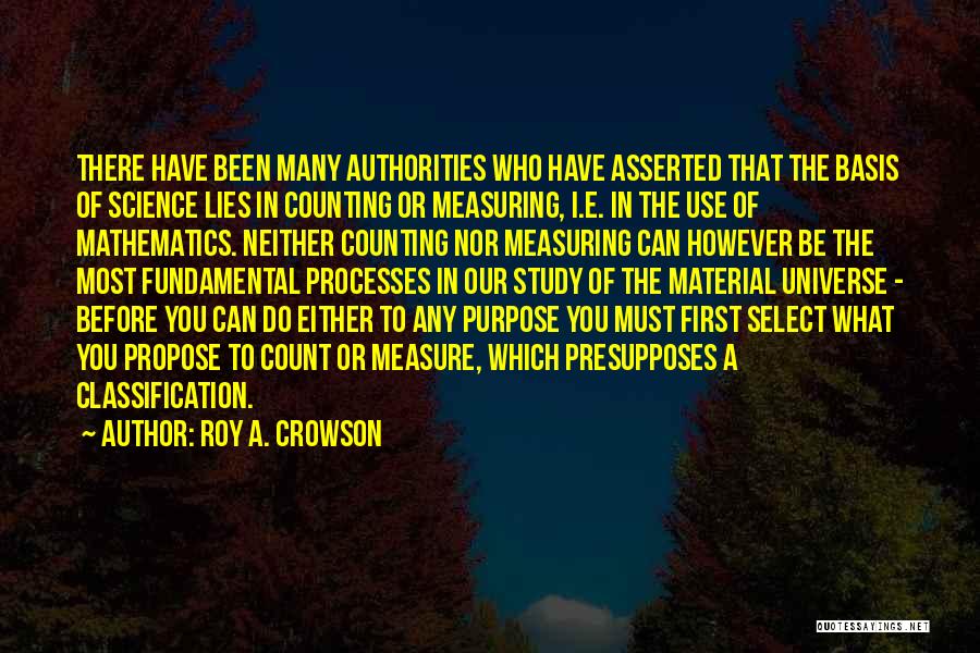 Taxonomy Quotes By Roy A. Crowson