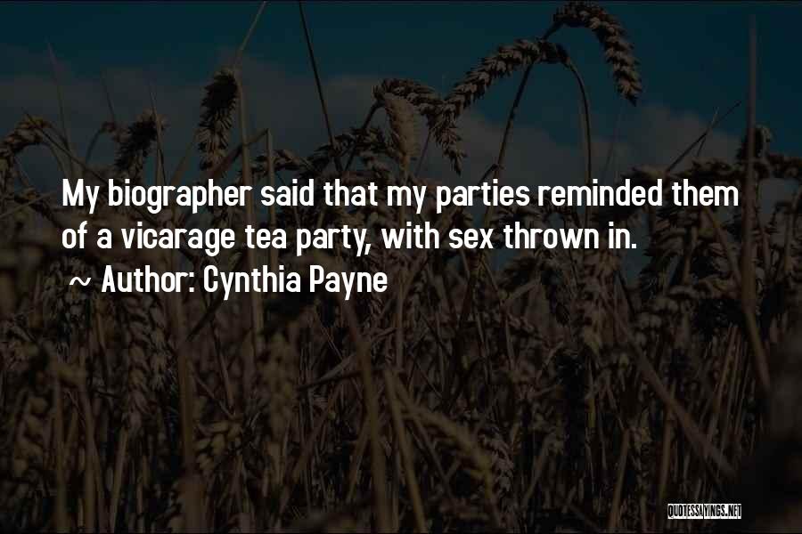 Tea Parties Quotes By Cynthia Payne