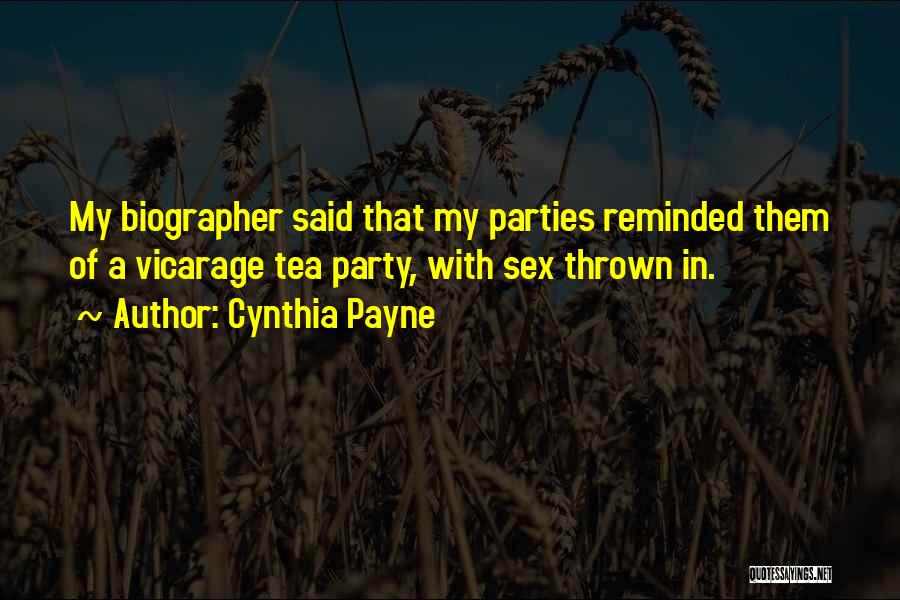 Tea Quotes By Cynthia Payne