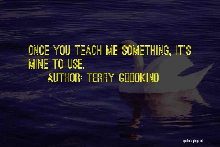 Teach Me Something Quotes By Terry Goodkind