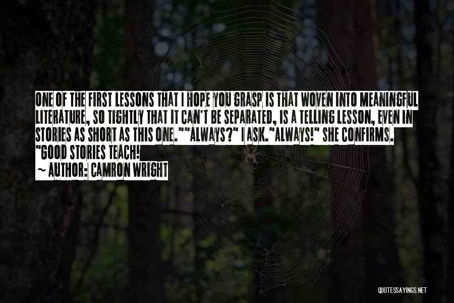 Teach You A Lesson Quotes By Camron Wright