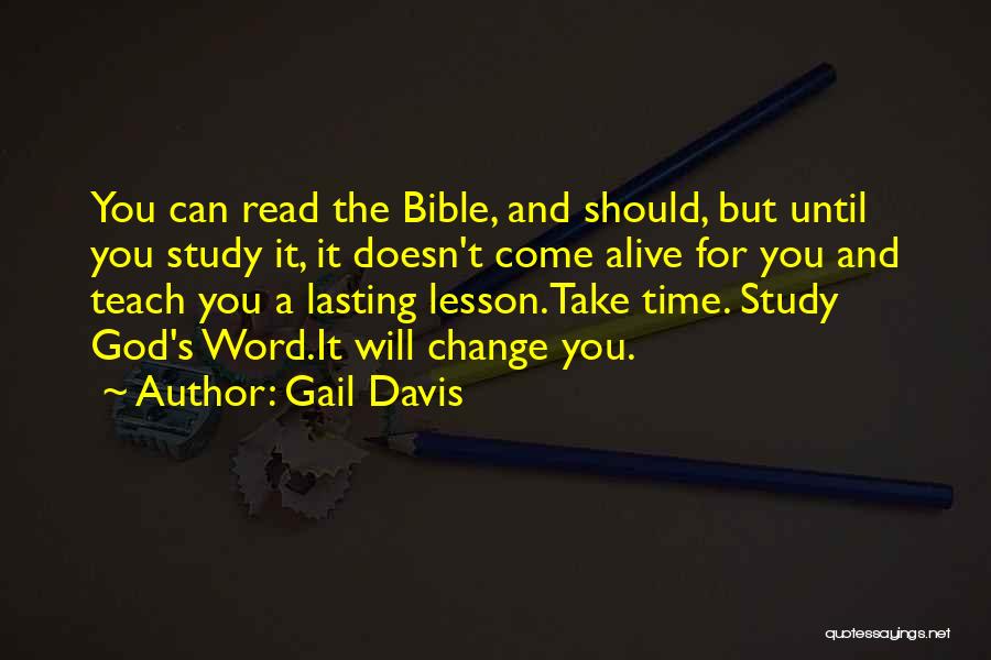 Teach You A Lesson Quotes By Gail Davis