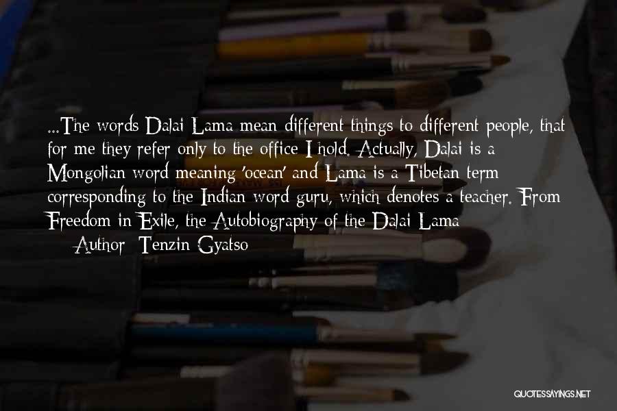 Teacher Definition Quotes By Tenzin Gyatso