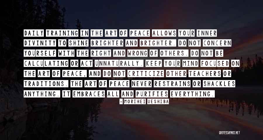 Teacher In Training Quotes By Morihei Ueshiba Teacher In Training Quotes By Morihei Ueshiba