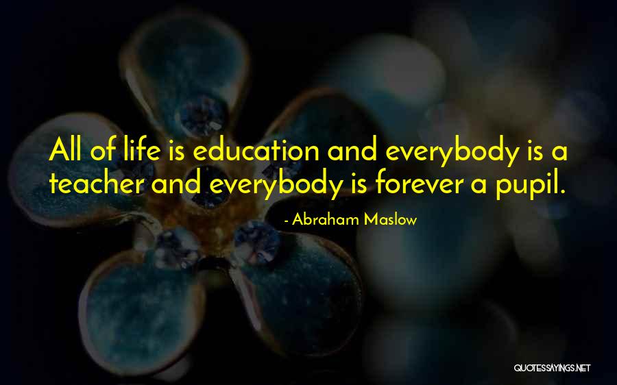 Teacher Pupil Quotes By Abraham Maslow Teacher Pupil Quotes By Abraham Maslow