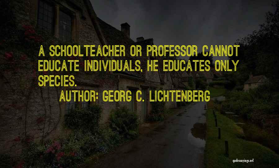 Teacher Retirement Quotes By Georg C. Lichtenberg