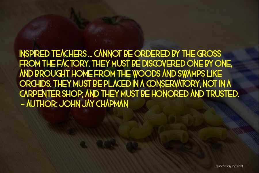 Teachers Not Teaching Quotes By John Jay Chapman