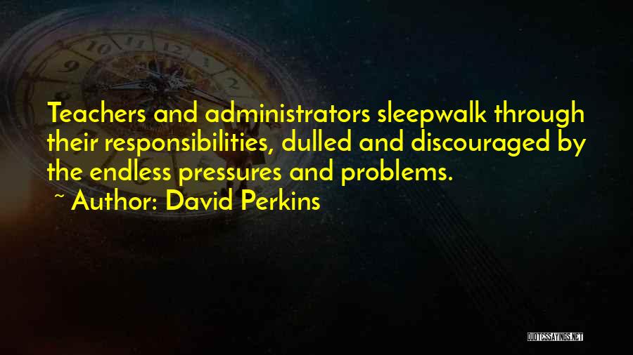 Teachers Responsibilities Quotes By David Perkins