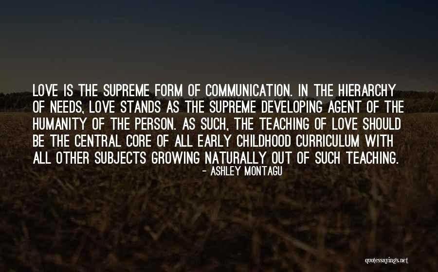 Teaching Early Childhood Quotes By Ashley Montagu Teaching Early Childhood Quotes By Ashley Montagu
