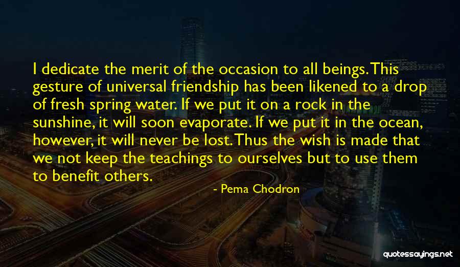 Teaching Friendship Quotes By Pema Chodron