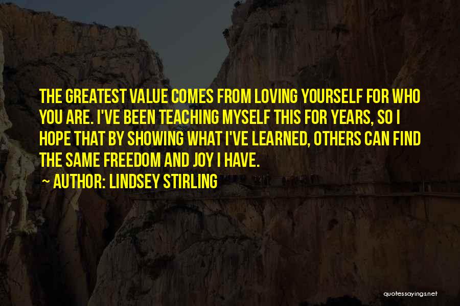 Teaching Yourself Quotes By Lindsey Stirling