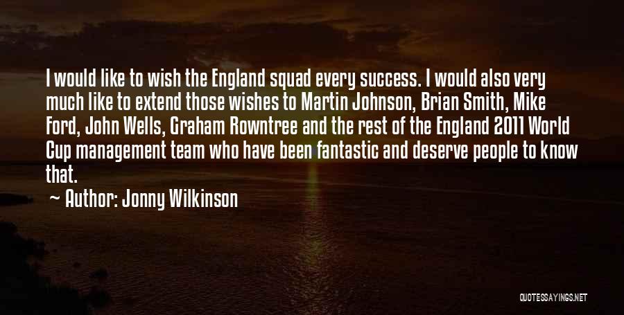 Team And Success Quotes By Jonny Wilkinson