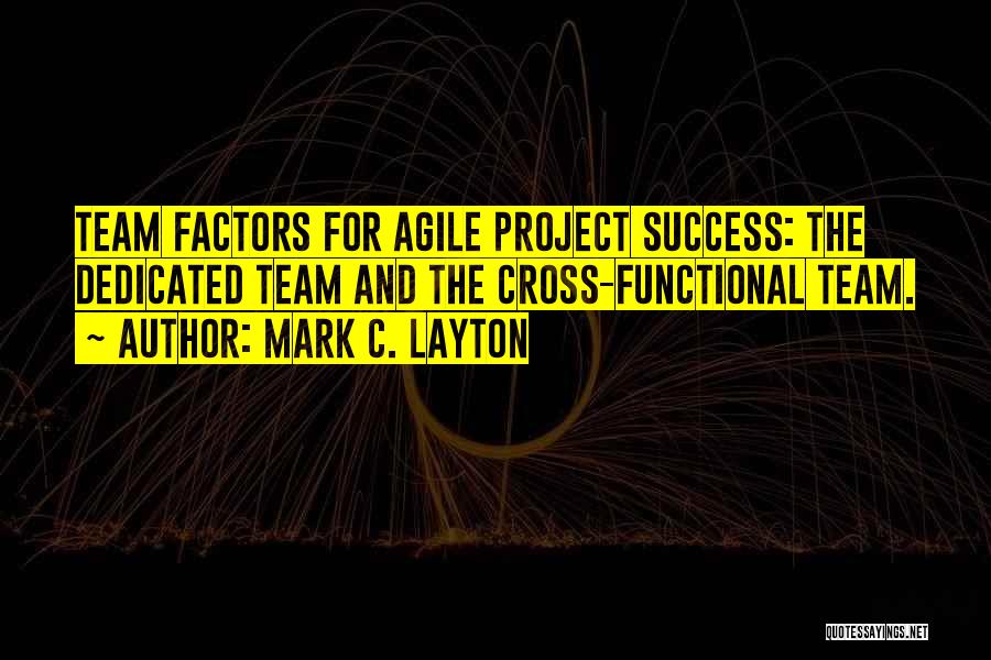 Team And Success Quotes By Mark C. Layton