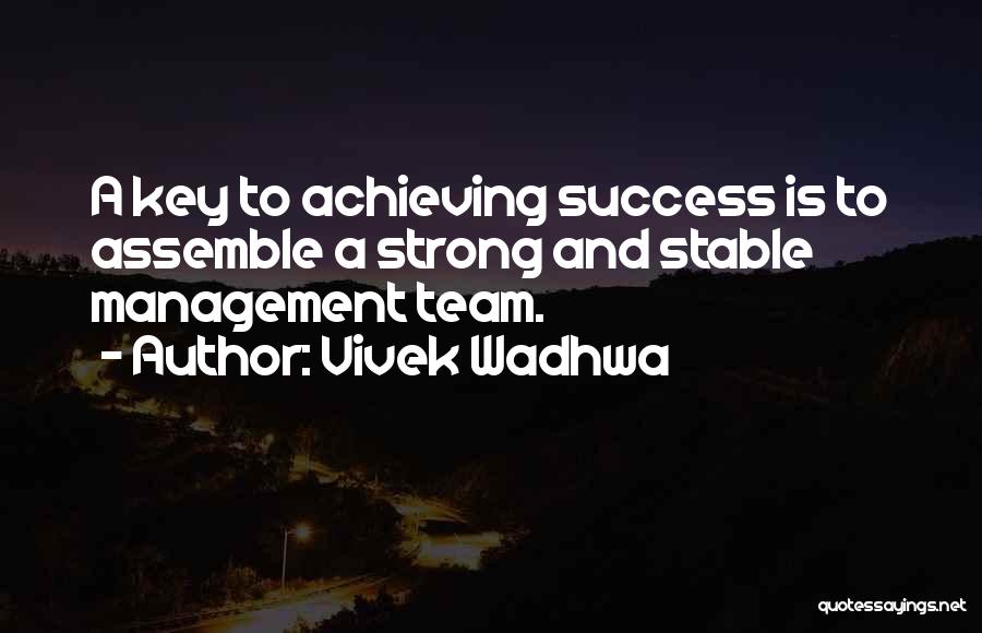 Team And Success Quotes By Vivek Wadhwa