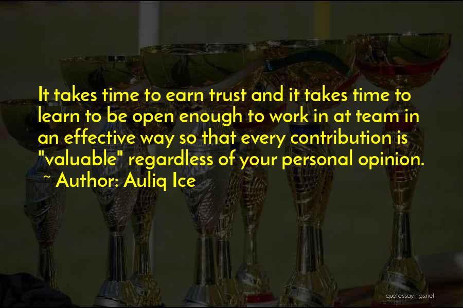 Team And Trust Quotes By Auliq Ice