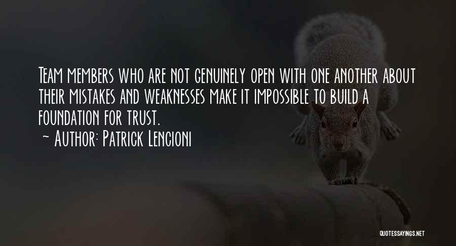 Team And Trust Quotes By Patrick Lencioni