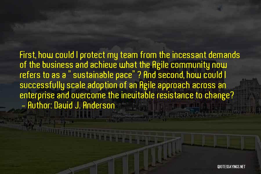 Team Approach Quotes By David J. Anderson