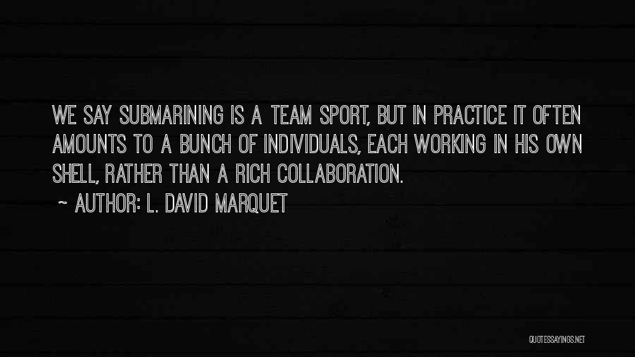 Team Collaboration Quotes By L. David Marquet