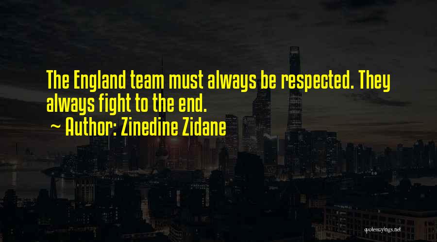 Team Fight Quotes By Zinedine Zidane