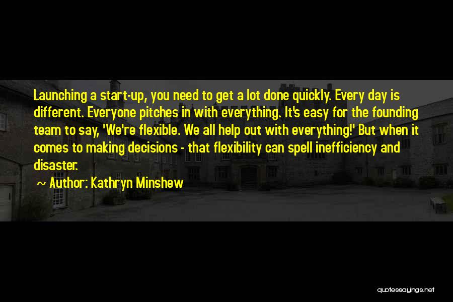 Team Flexibility Quotes By Kathryn Minshew