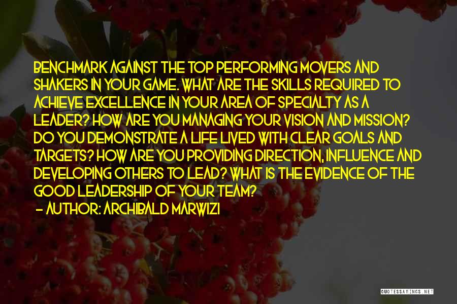 Team Leader Attitude Quotes By Archibald Marwizi