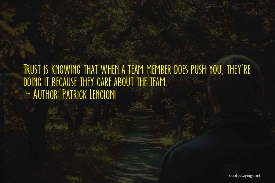 Team Member Quotes By Patrick Lencioni